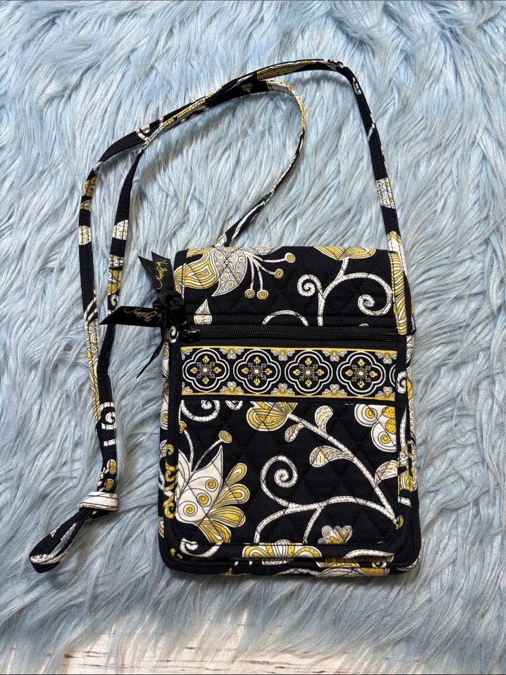 Vera Bradley Yellow Bird Mini Hipster Crossbody Purse